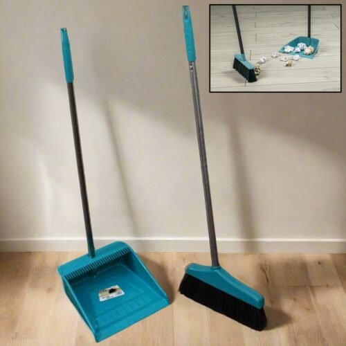 01_521bd266-20dc-4831-99d9-be90c5c81ab0.jpg Long Handle Dustpan and Brush 2 Piece Set for Sweeping Cleaning Home Office, Supdi