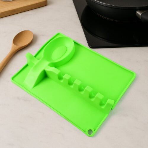 01_5329fc61-c64c-4ab2-87bc-7d0e795ab94b.jpg 4-Slots Silicone Multifunctional Spoon Holders Fork Spatula Rack (1 Pc)
