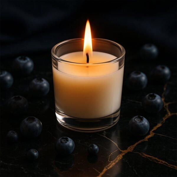 In'lief  Blueberry Soy-Blend Votive Candle Glass – 50 gm (1 Pc)