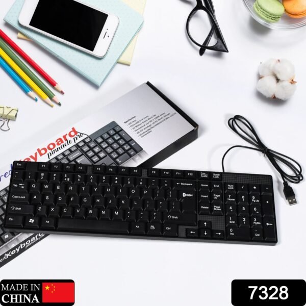 01_555ae23f-6db5-46d3-8de0-df4ed6bbffe3.jpg Wired USB 102 Keys, Ergonomic Portable Typewriter Keyboard Home Office, Plug and Play