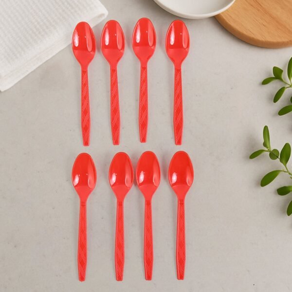01_55f7162e-a3f2-488d-98fc-368f2da6aed5.jpg Reusable Home Dining Plastic Spoons (8 Pc)