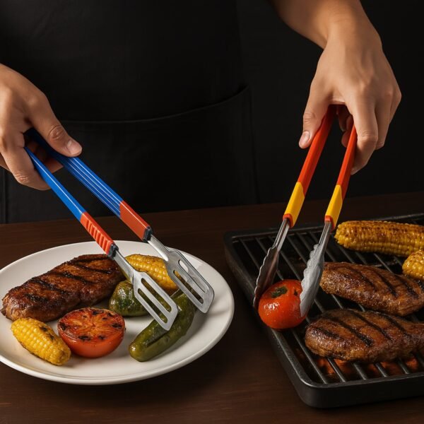 01_5d312f14-8e85-4e2f-806d-0732662cafdc.jpg Stainless Steel Multipurpose Utility Tong / Serving Food Tongs (2 Pcs Set)