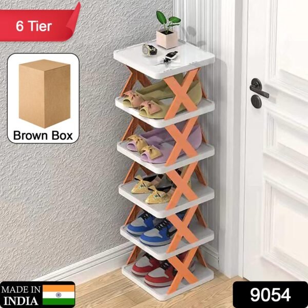 6 Layer Foldable Shoe Rack, Portable Storage Organizer for Home & Office