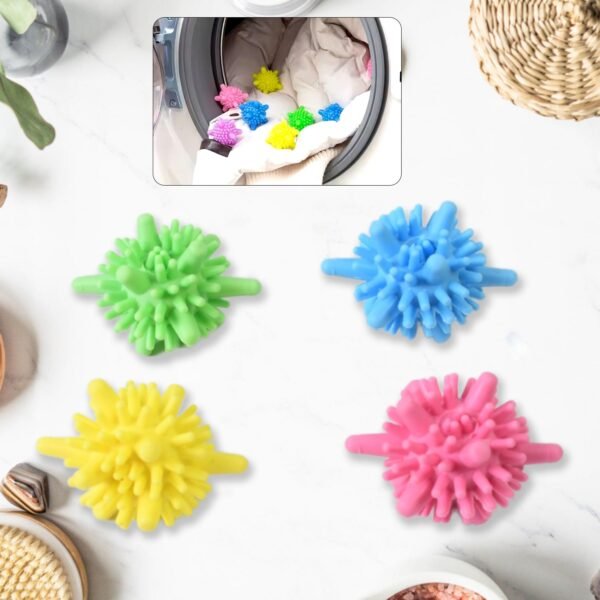 01_5f3f900c-587a-4343-bbc2-1af609447bd1.jpg Soft Star Washing Machine, Laundry Dryer Balls Laundry Ball (4 Pcs / Multi Color)