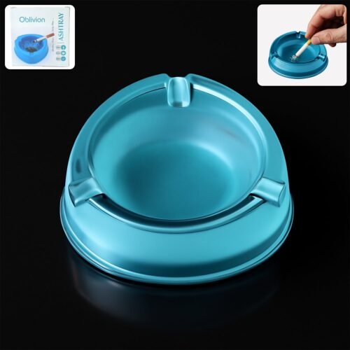 Heavy-Duty Transparent Plastic Ashtray with Triple Rest Slots (1 Pc)