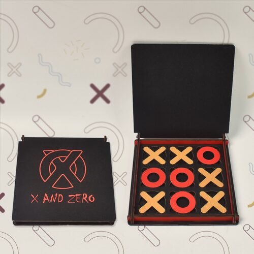01_60edc7fe-2c84-4b42-aae7-c314d62e88ee.jpg X & Zero Wooden Board Game (1 Set)