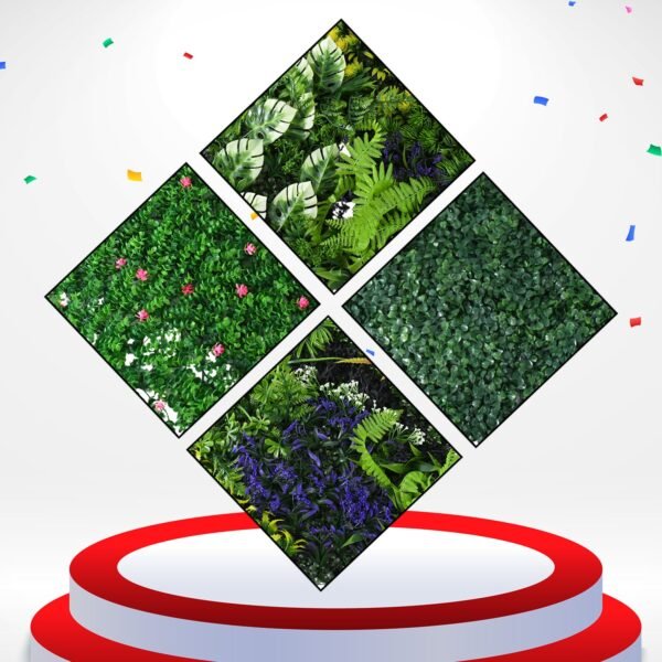 01_612dc641-f90e-4e43-8df4-5eecdbfcf361.jpg Artificial Plants Wall Topiary Wall Greenery Mat Wall Backdrop (1 Pc Mix Design)