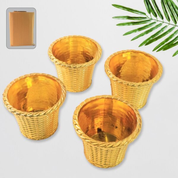 Plastic Flower Valencia (Pot) Home and Outdoor (4 Pc)