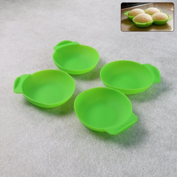 01_6303b925-bf2b-4944-b546-441293af8174.jpg Idli Maker Cups Food-Grade Silicone Non-Stick Idli/ Dhokla/ Egg Poacher (4 Pcs)