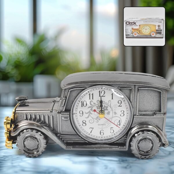 Car Model Clocks, Pen Holder Function ABS Material Alarm Clock Office Desk Bedroom
