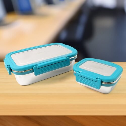 Apex Jerry Lunch Box Stainless Steel Food Container (2 Pc / 700+200 ML Approx)