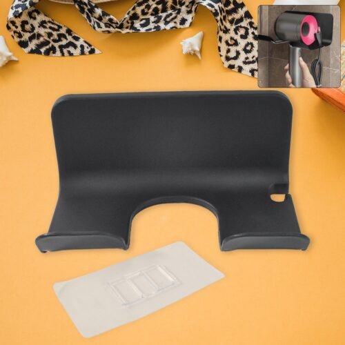 Hair Dryer Holder Wall Mounted Space Plastic Drill Blow Dryer Organizer Rack