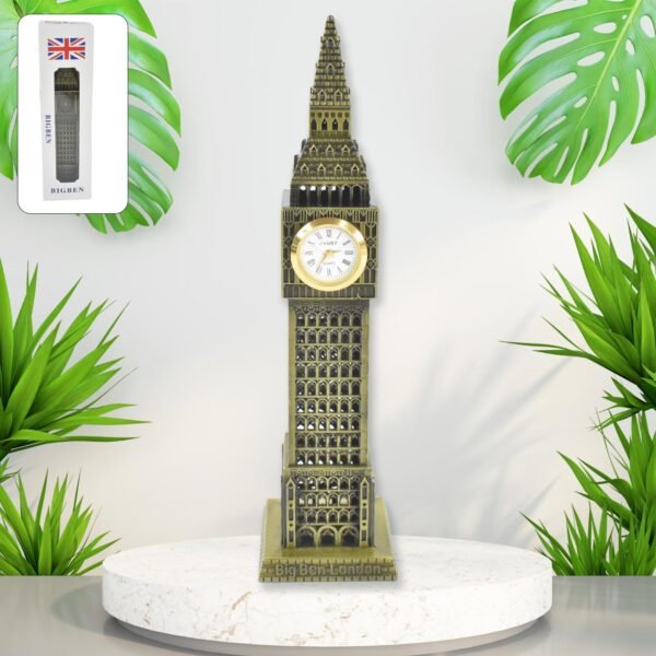 Big Ben London Clock Tower Miniature Metal Statue – Elegant Home Decor Gift