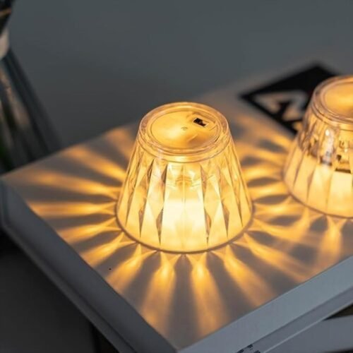 Cup Shape Crystal Table Lamp, Diwali (1 Pc)