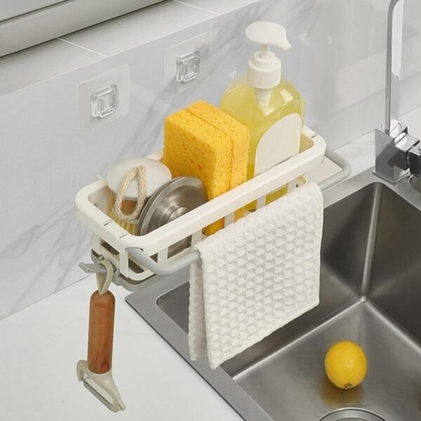 01_6d088fe9-9f9e-4895-a410-07b8455f0932.jpg Hanging Drain Rack & Sponge Holder Basket for Kitchen Sink Storage