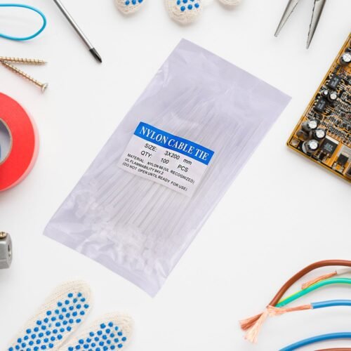 01_6d82f2dd-b72d-46ed-bf42-3a5686eb4d55.jpg 3.2×200 MM Nylon Self-Locking Cable Ties – Heavy Duty Zip Wire Tie (Pack of 100, Black)