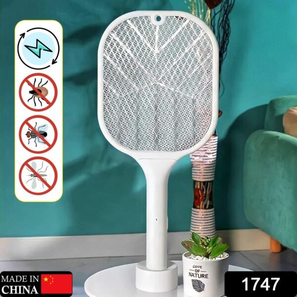 01_6eb23a0e-48a8-4d1d-81c3-0e4dea25ab37.jpg Rechargeable Mosquito Killer Racket with UV Light & USB Charging Base