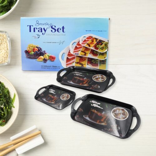 01_6ec549e6-7fed-42c0-806a-874f2a2d529f.jpg Serving Tray Set (Pack of 3 Pcs / Multicolor / Mix Size)