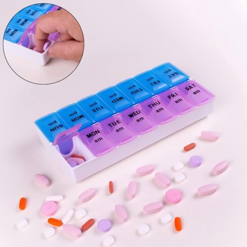01_71de9c0e-9744-408f-96d8-87e7e5f07d3e.jpg Weekly Medicine Pill Organizer - (1 Pc)