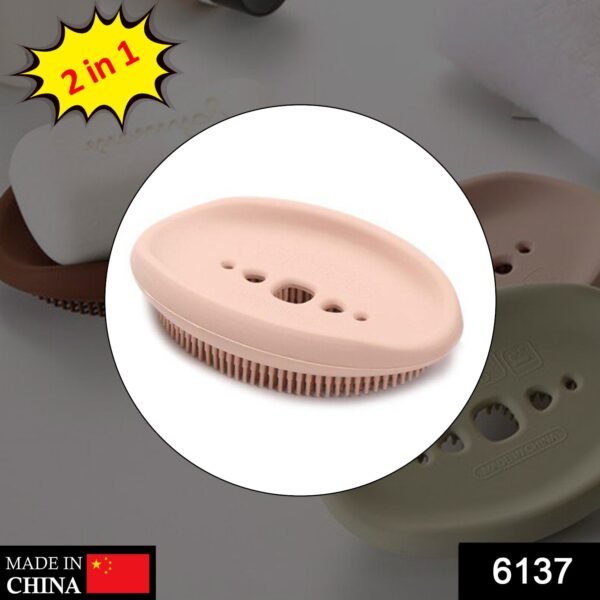 2 in 1 Silicone Cleaning Brush used in all kinds of bathroom purposes for cleaning