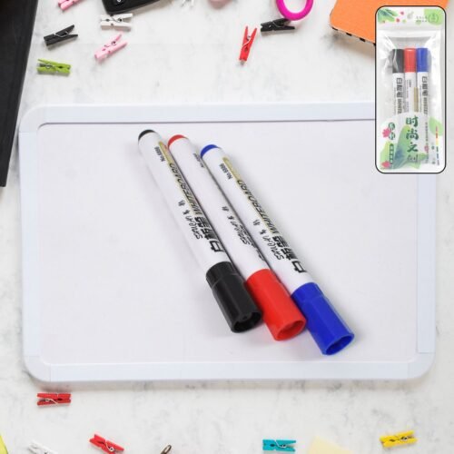 01_72bf7daf-c146-4982-97be-99ca7e851072.jpg Mix Color Marker Pen used in all kinds of school, college (3 Pcs Set)