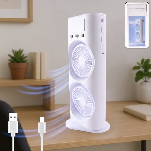 01_758d95d7-38b4-4f63-bf55-f6a0f02d4d12.jpg Portable Tower Mist Spray Cooling Fan, Air Cooling Fan (1 Pc)