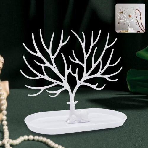 01_7642fb23-9509-41a3-b4af-425d2a9d3561.jpg Deer Antlers Jewellery Holder Deer Tree Jewellery Tower Stand (1 Pc)