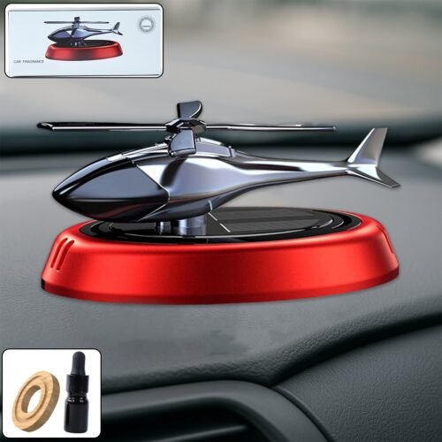 Solar-Powered Rotating Helicopter Car Air Freshener