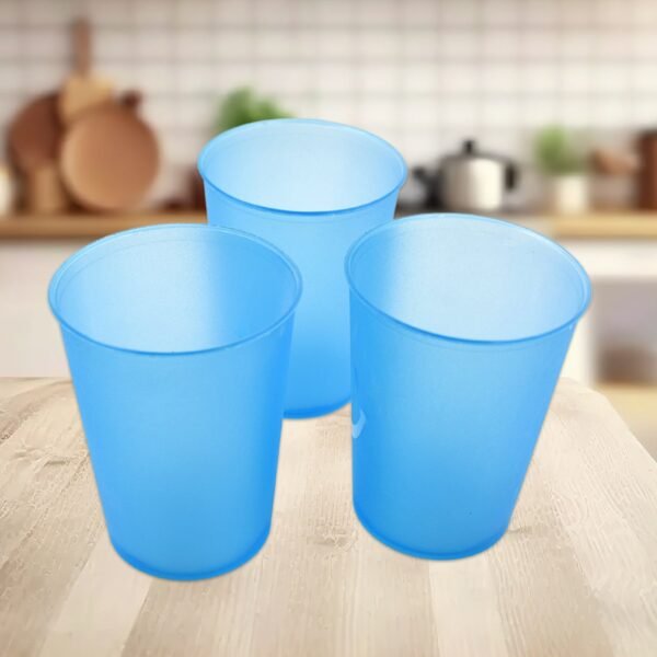 Reusable Plastic Drinking Tumblers - 4-Piece Transparent Water Cup Set