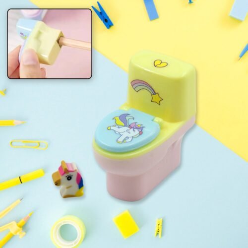 Fun & Functional! Toilet Sharpener with Eraser (2 Pc Set)