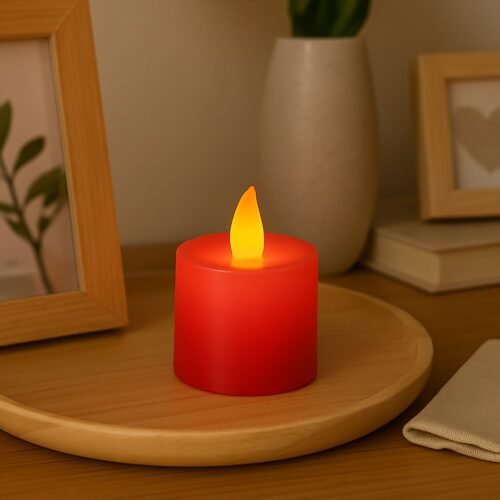 01_7c6d34ac-16ea-4bfe-a174-cd62ed352237.jpg Electrical Candles Diya LED Tea Light, Diwali(1 Pc / Red)