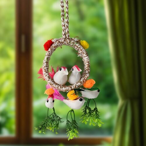 01_7ca2ef29-be4f-4a93-abf6-80507b67ab3e.jpg Artificial Bird Nest Wall Hanging Home Decor Showpiece (1 Pc, Mix Color)