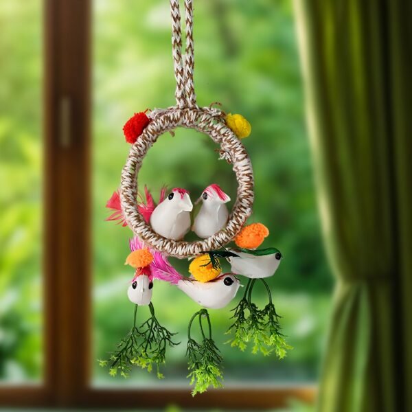 01_7ca2ef29-be4f-4a93-abf6-80507b67ab3e.jpg Artificial Bird Nest Wall Hanging Home Decor Showpiece (1 Pc, Mix Color)