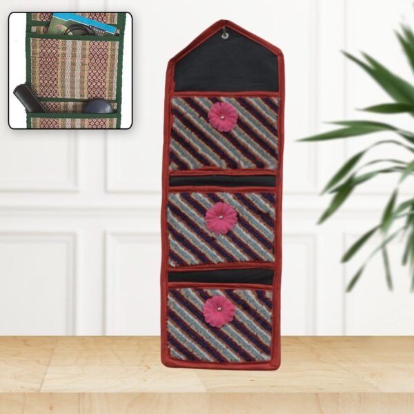 01_7cb81d9d-1ac2-4c94-b59c-69bb722e0921.jpg Foldable Hanging Organizer with 3 Pockets - Wall Hanging Letter Holder