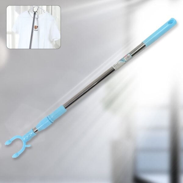 Stainless Steel Telescopic Pole Clothes Hooks Hanger (1 Pc / 1 Mtr.)