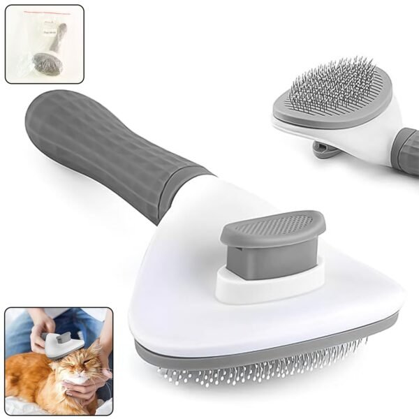 01_7d3fb760-dd4f-4a46-865c-0ed90348b8fa.jpg Self-Cleaning Slicker Brush for Dogs & Cats (1 Pc)