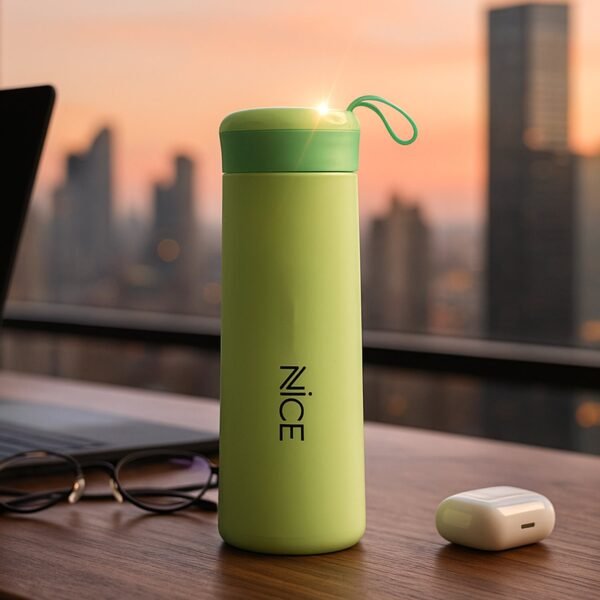 01_7e2f9f23-07e6-4cb3-891e-a4f5f2817851.jpg Leak-Proof Plastic Flask - (Green Color / 1 Pc / 400ML)