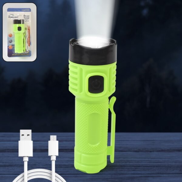 4 Modes Super Bright Led Torch High Lumens Fast Charging Flashlight / Torch (1 Pc)