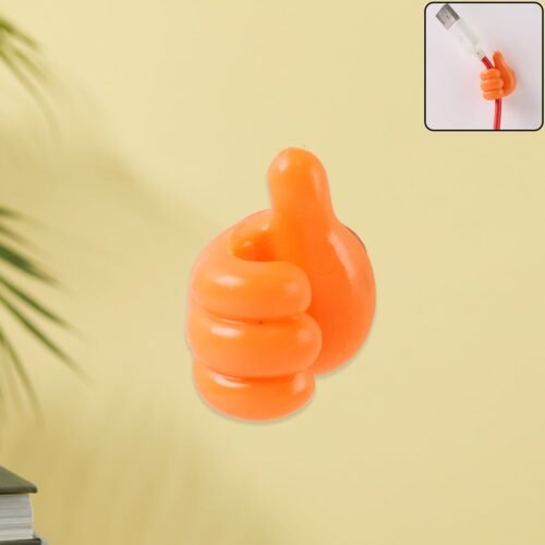 01_7fd08c19-6bc4-4ea8-8688-0b31ae63b830.jpg Orange Multifunctional Multi functional Hand Shape Wall Clip Hanger Keys Cable Holder