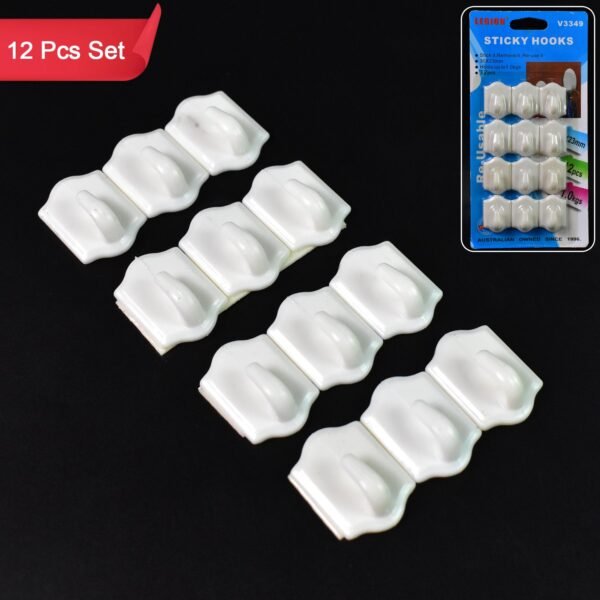 01_820b1ce0-84c8-4d26-b259-59fd5abd9010.jpg Small Adhesive Hooks for Wall Hanging Adhesive Hooks (12 pcs Set)
