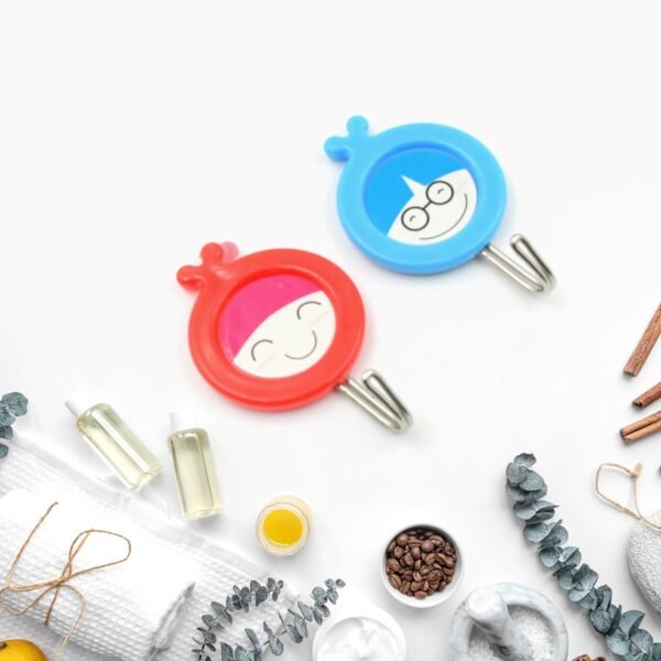 Multipurpose Self-Adhesive Hooks (2 Pc): Heavy Duty, Waterproof, Bathroom, Kitchen (2 Pc)