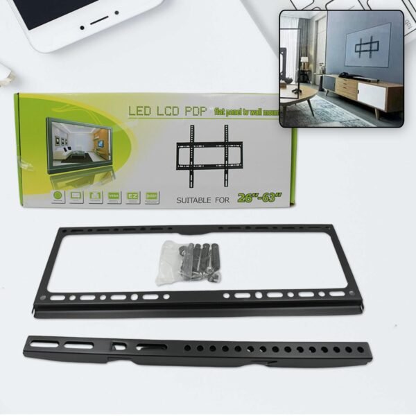 Heavy-Duty TV Wall Bracket for 26–63 Inch LED/LCD TVs (46×20 cm)