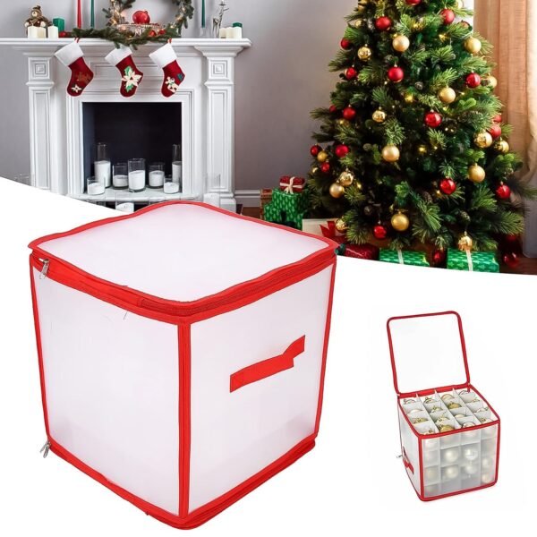 Transparent Zipper Sock Organizer Storage Box (30×30 CM)