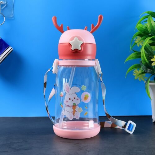 Cute Cartoon Water Bottle Approx 450ML (1 Pc)