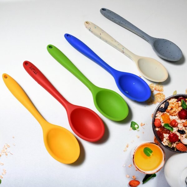 Silicone Multipurpose Basting Spoon Heat-Resistant Non-Stick Cooking Set (6 Pcs)