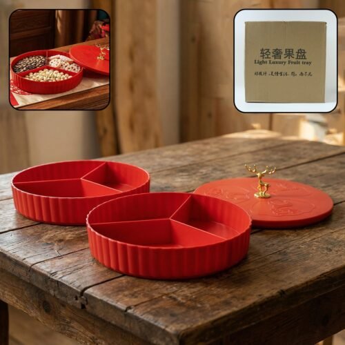01_886f3f7c-a69f-469d-b611-36e21f8d6490.jpg 2 Layer Multipurpose Decorative Dry Fruit and Snack Serving Tray (1 Pc)