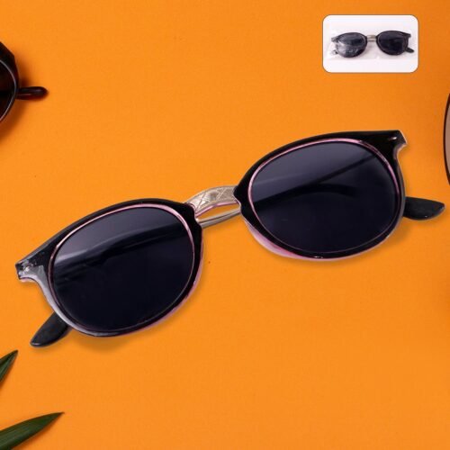 Pink UV Protected Round Sunglasses, classic Sunglasses for Men & Women, Lightweight