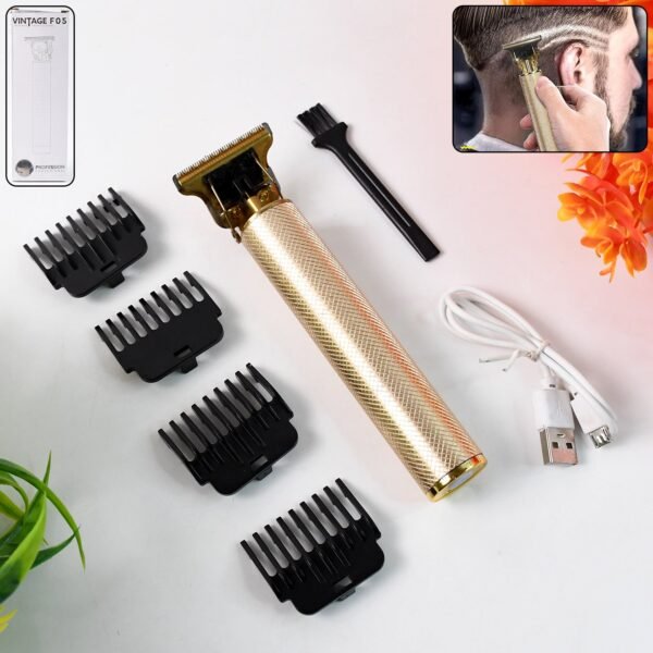Men’s Hair Trimmer & Beard Clipper with 4 Adjustable Blades & Cleaning Brush