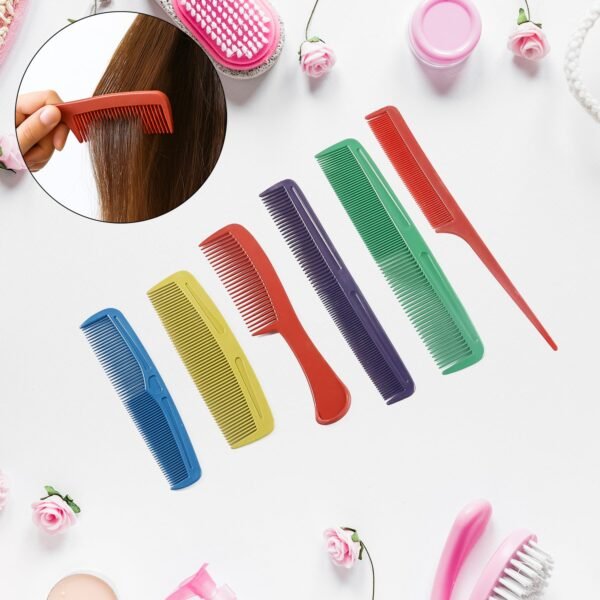 Assorted Styling Hair Comb - (6 Pc / Set)