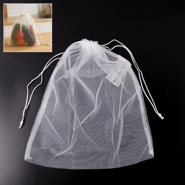 01_91cffaf9-be66-427e-82ce-0e98f2ea9552.jpg Reusable Transparent Drawstring Mesh Storage Bag (1 Pc)
